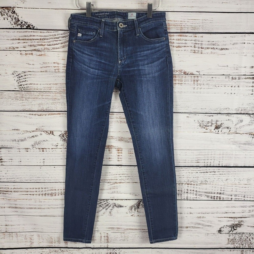 AG Adriano Goldschmied The Legging Ankle Jeans 26R Womens Low Rise Dark Wash
